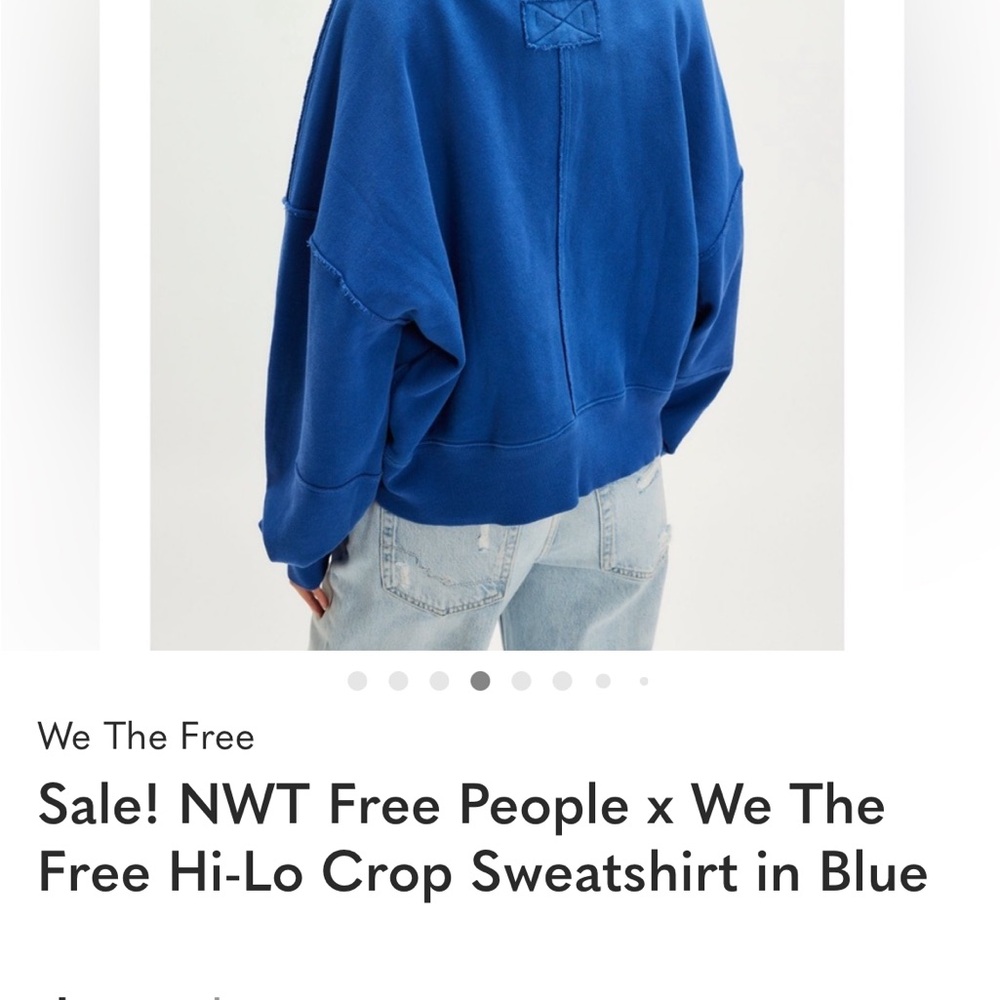 We The Free Vibrant Blue Oversized Sweatshirt